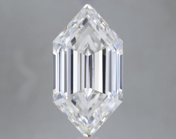 3.61 carat, F colour, VS1 clarity, Hexagonal shape, Lab Grown Diamond.