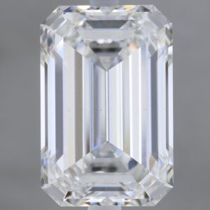 5.34 carat, F colour, VS1 clarity, Emerald shape, Lab Grown Diamond.