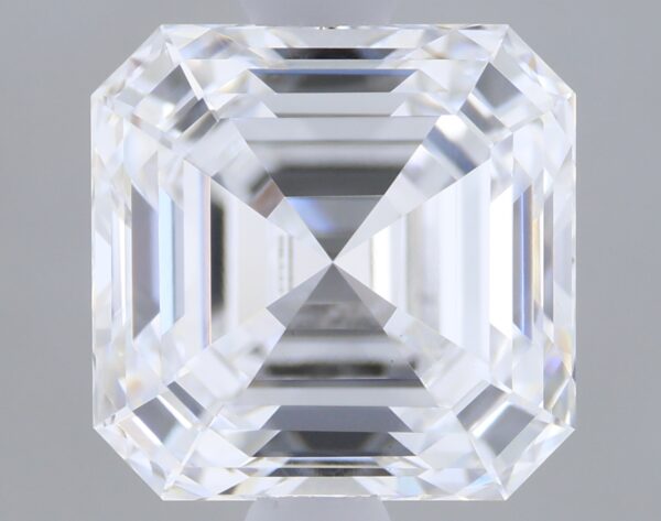 1.55 carat, D colour, VVS2 clarity, Asscher shape, Lab Grown Diamond.