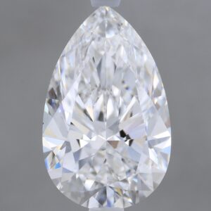 2.6 carat, E colour, VVS2 clarity, Pear shape, Lab Grown Diamond.