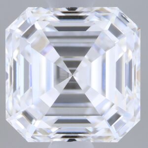 1.05 carat, D colour, VVS2 clarity, Asscher shape, Lab Grown Diamond.