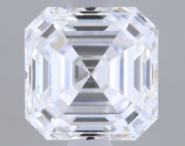 1.05 carat, D colour, VVS2 clarity, Asscher shape, Lab Grown Diamond.