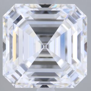 3.62 carat, D colour, VVS2 clarity, Asscher shape, Lab Grown Diamond.