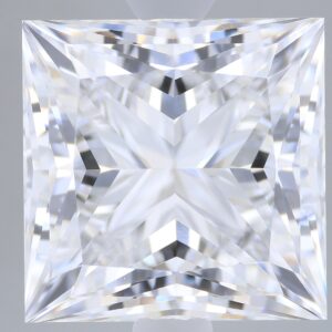 3.05 carat, E colour, VVS2 clarity, Princess shape, Lab Grown Diamond.