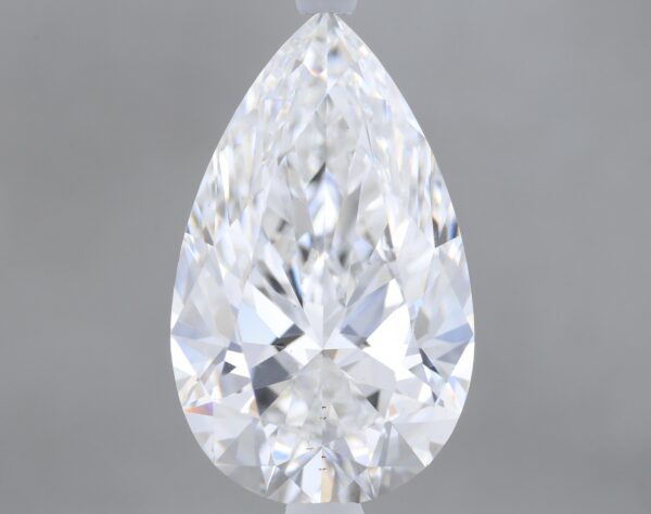 3.78 carat, E colour, VS2 clarity, Pear shape, Lab Grown Diamond.