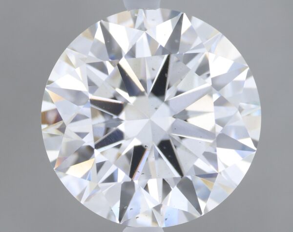 4.07 carat, F colour, SI1 clarity, Round shape, Lab Grown Diamond.