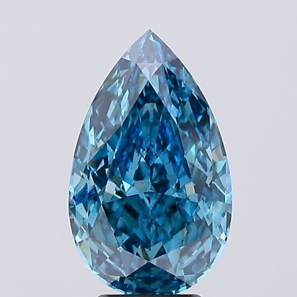 5 carat,  colour, VS2 clarity, Pear shape, Lab Grown Diamond.