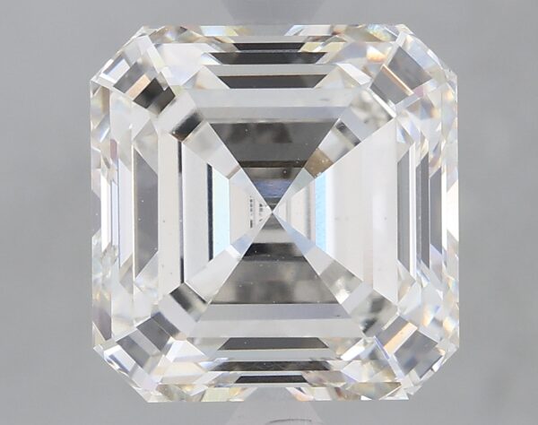 3.51 carat, H colour, VS1 clarity, Asscher shape, Lab Grown Diamond.