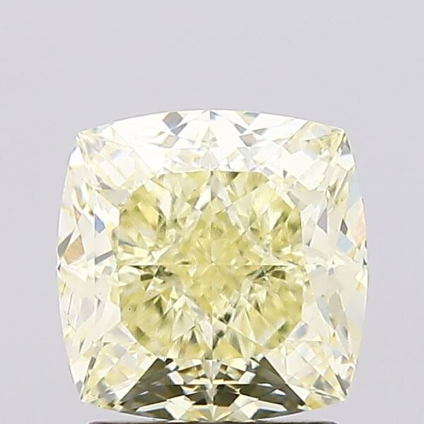 2.1 carat,  colour, VS1 clarity, Square Cushion shape, Lab Grown Diamond.