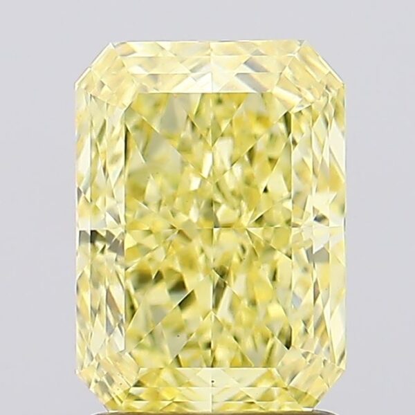 2.1 carat,  colour, VS1 clarity, Radiant shape, Lab Grown Diamond.