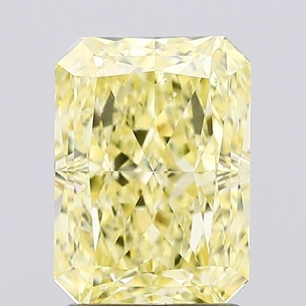 2.1 carat,  colour, VS1 clarity, Radiant shape, Lab Grown Diamond.